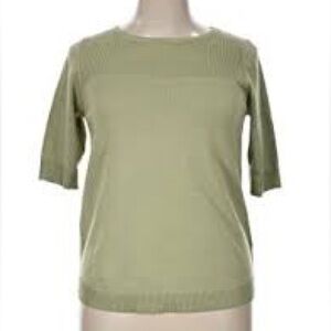 Melissa Paige Women's Elbow-Sleeve Ribbed-Edge Tape-Yarn Sweater